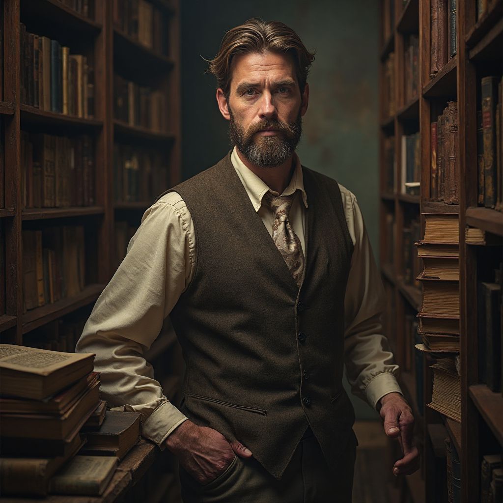 Portrait of Professor Jonathan Scrollkeeper, Chief Archivist